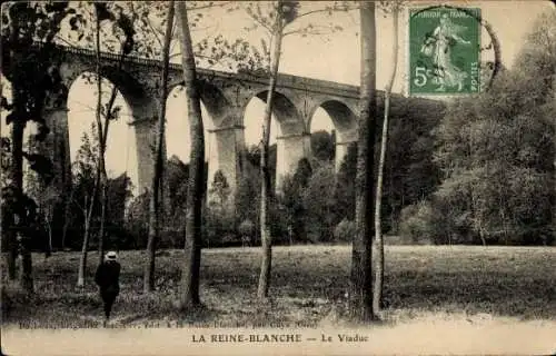 Ak Coye Oise, Reine Blanche, Viadukt