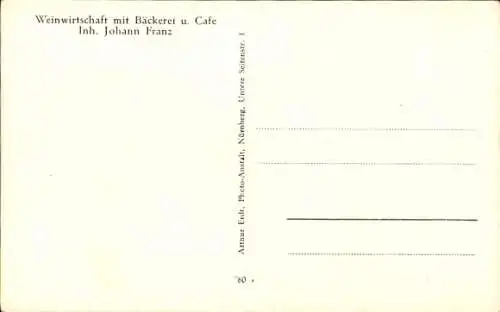 Ak Rieneck im Spessart Unterfranken, Schloss, Weinwirtschaft und Bäckerei