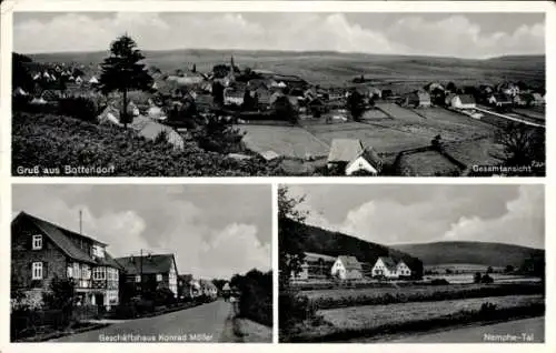 Ak Bottendorf Burgwald in Hessen, Geschäftshaus, Nemphe-Tal