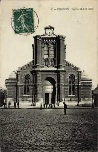 Ak Roubaix Nord, Kirche St. Sepulcre