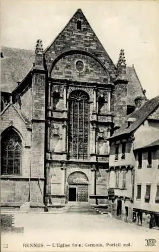 Ak Rennes Ille et Vilaine, Eglise Saint-Germain