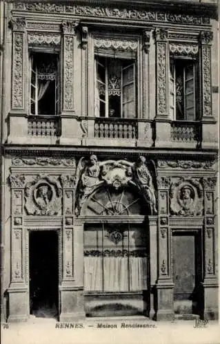 Ak Rennes Ille et Vilaine, Renaissance-Haus