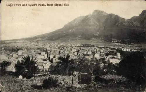 Ak Kapstadt Kapstadt Südafrika, Devils Peak von Signal Hill
