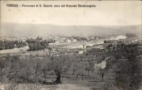 Ak Firenze Florenz Toscana, Panorama di S. Nicold vista dal Piazzale Michelangiolo