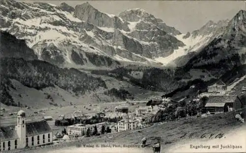 Ak Engelberg Kanton Obwalden Schweiz, Gesamtansicht, Juchlipass