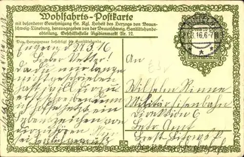 Ak Herzog Ernst August von Braunschweig, Viktoria, Besichtigung von Sanitätshunden