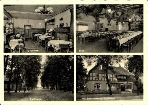 Ak Ramlingen Ehlershausen Burgdorf in Niedersachsen, Hotel Gasthaus Voltmer, Saal, Dorfstraße