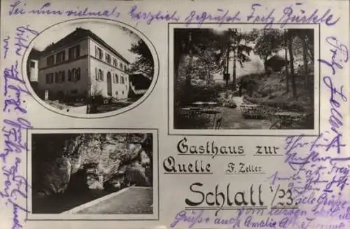 Foto Ak Schlatt Bad Krozingen im Breisgau Schwarzwald, Gasthaus zur Quelle