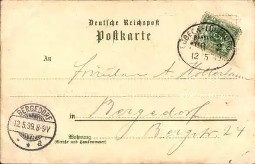 Ak Büchen im Herzogtum Lauenburg, Postamt, Bahnhof, Geschäft