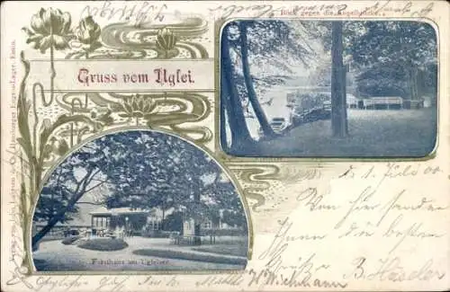 Ak Eutin in Ostholstein, Ukleisee, Uglei See, Forsthaus, Angelbrücke