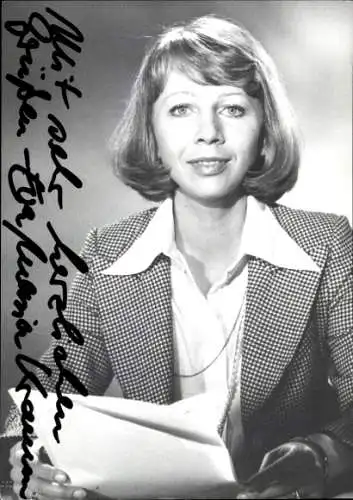 Ak Schauspielerin Eva-Maria Kramm, Portrait, Autogramm