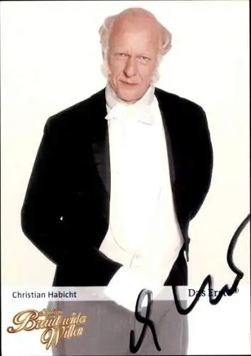 Ak Schauspieler Christian Habicht, Portrait, Autogramm, ARD, Braut wider Willen