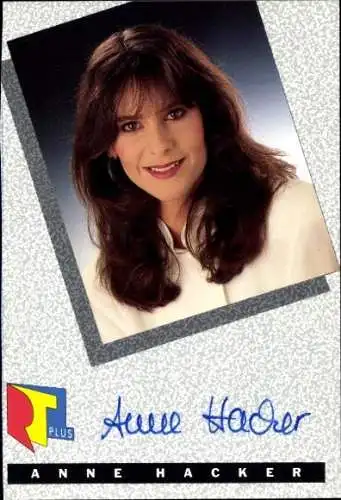 Ak Schauspielerin Anne Hacker,  Portrait, Autogramm, RTL plus