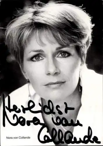 Ak Schauspielerin Nora von Collande, Autogramm, Portrait