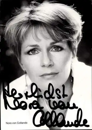 Ak Schauspielerin Nora von Collande, Autogramm, Portrait