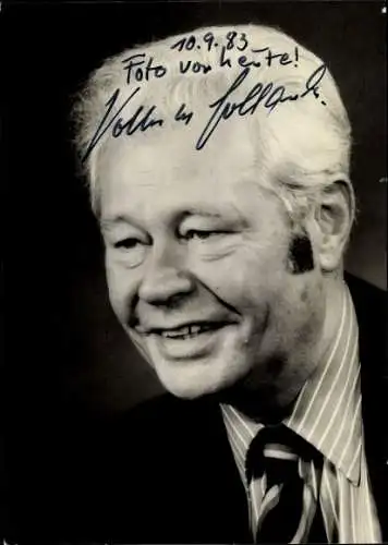 Ak Schauspieler Volker von Collande, Autogramm, Portrait
