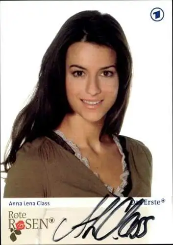 Ak Schauspielerin Anna Lena Class, Portrait, Autogramm, ARD, Rote Rosen