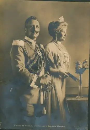 Foto Kaiser Wilhelm II., Kaiserin Auguste Viktoria, Portrait