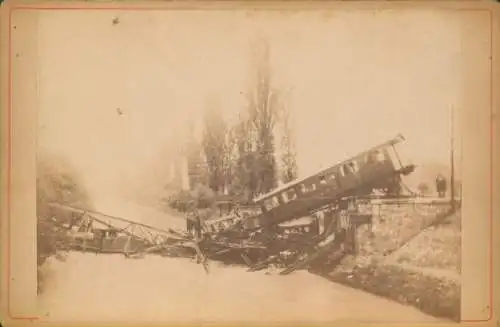 Foto Münchenstein Kt. Basel Land Schweiz, Eisenbahnunglück 1891