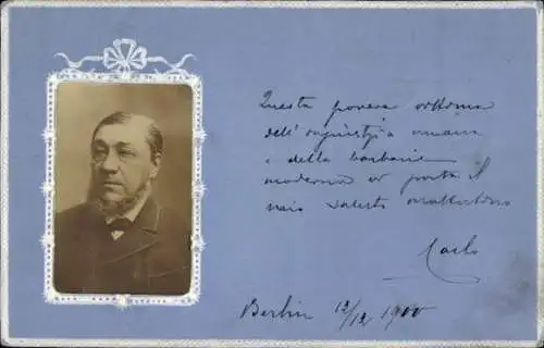 Passepartout Ak Präsident Kruger, Südafrika, Burenkrieg