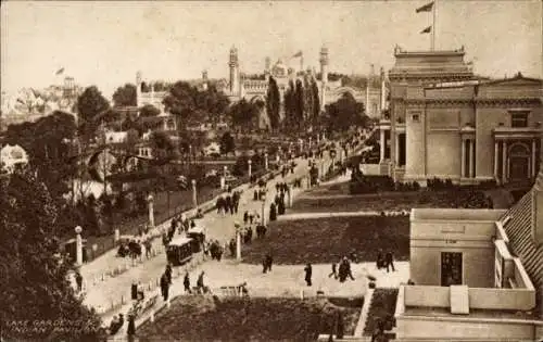 Ak London City England, British Empire Exhibition 1924, Lake Gardens, Indischer Pavillon