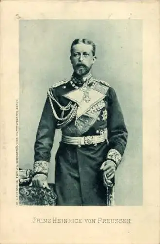 Ak Prinz Heinrich von Preußen, Standportrait, Uniform