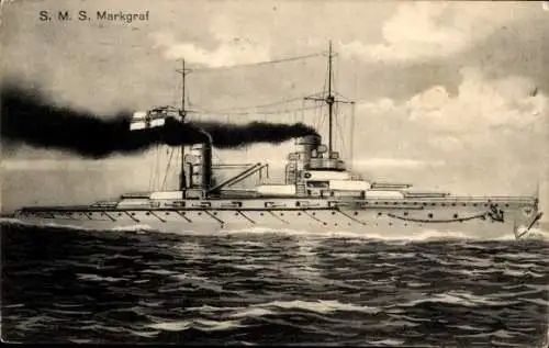 Ak Deutsches Kriegsschiff, SMS Markgraf, Kaiserliche Marine