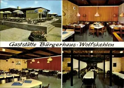 Ak Wolfskehlen Riedstadt in Hessen, Gaststätte Bürgerhaus, Kegelbahn