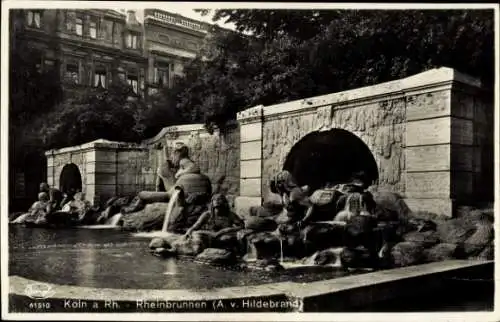 Ak Köln am Rhein, Rheinbrunnen von A. v. Hildebrand