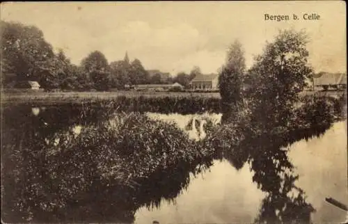 Ak Bergen in der Lüneburger Heide, Panorama