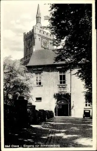 Ak Bad Kleve, Eingang zur Schwanenburg, Turm