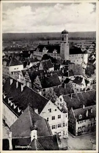 Ak Dillingen an der Donau, Teilansicht, Kirchturm