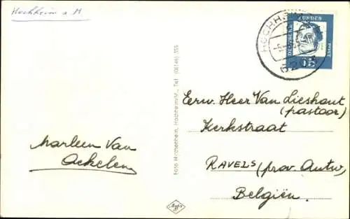 Ak Hochheim am Main, katholische Pfarrkirche, Innenraum