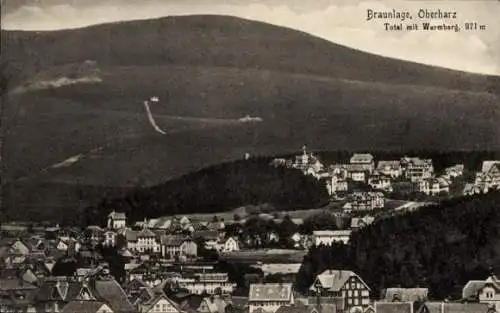 Ak Braunlage im Oberharz, Totalansicht, Wurmberg