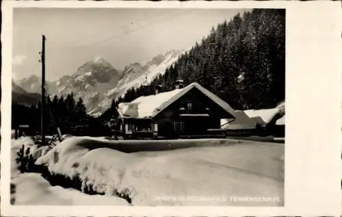 Ak Scheffau am Tennengebirge in Salzburg, Jagdhaus Neubach im Winter