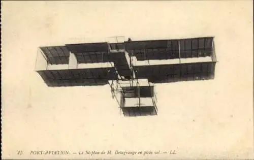 Ak L'Aeroplane Delagrange 7. September 1908, Weltrekord