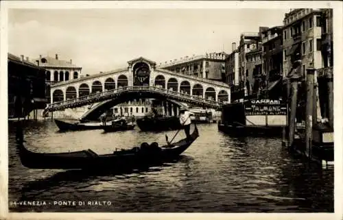 Ak Venezia Venedig Veneto, Rialtobrücke