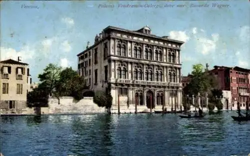 Ak Venezia Veneto, Palazzo Vendramin-Calergi, Riccardo Wagner