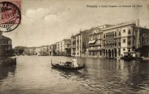 Ak Venezia Venedig Veneto, Canal Grande col Palazzo Ca' Doro