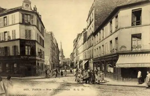 Ak Paris XV Vaugirard, Rue Mademoiselle