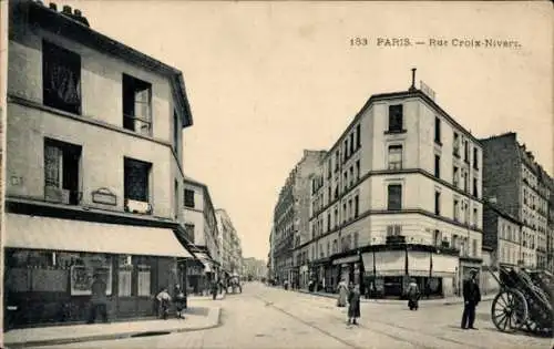 Ak Paris XV Vaugirard, Rue Croix-Nivert