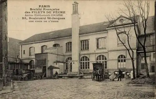 Ak Observatorium Paris XIV, Boulevard Saint Jacques, Societe Francaise des Filets de Peche