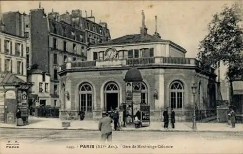 Ak Paris XIV Observatorium, Station Montrouge-Ceinture