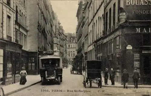 Ak Paris VI, Rue Saint-Sulpice