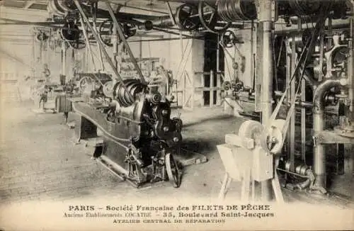 Ak Observatorium Paris XIV, Boulevard Saint Jacques, Societe Francaise des Filets de Peche