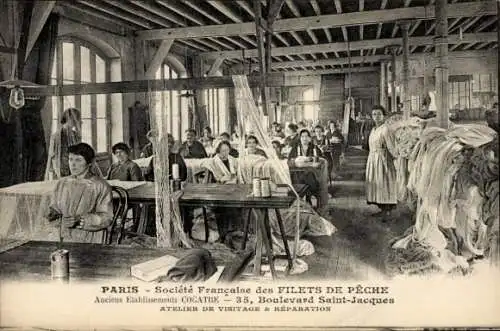 Ak Observatorium Paris XIV, Boulevard Saint Jacques, Societe Francaise des Filets de Peche