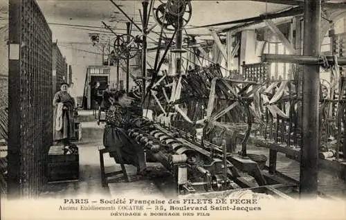 Ak Observatorium Paris XIV, Boulevard Saint Jacques, Societe Francaise des Filets de Peche