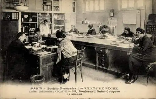 Ak Observatorium Paris XIV, Boulevard Saint Jacques, Societe Francaise des Filets de Peche