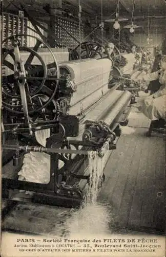 Ak Observatorium Paris XIV, Boulevard Saint Jacques, Societe Francaise des Filets de Peche