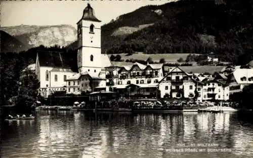 Ak St. Wolfgang am Wolfgangsee Oberösterreich, Weißes Rössl, Schafberg